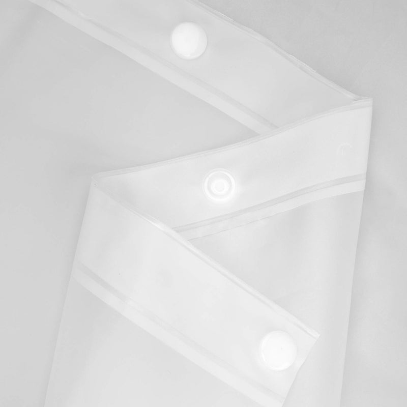 River Dream Waterproof PEVA Snap-in Shower Curtain Liner Replacement: No Hook Shower Curtain Liner Removable to Attach and Snap On/Off  Frost  70x54 - Image 3
